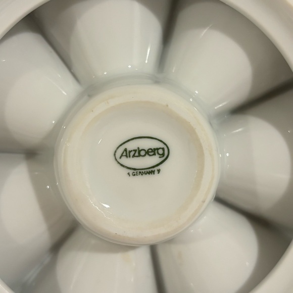 German Arzberg mid century white porcelain teapot warmer candle holder ceramic - Picture 7 of 11